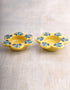 Blue Pottery T-Holder Set Of 2 Pcs.